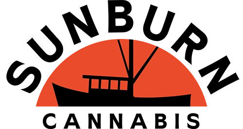 Sunburn Cannabis Dispensary Logo Black Red Boat
